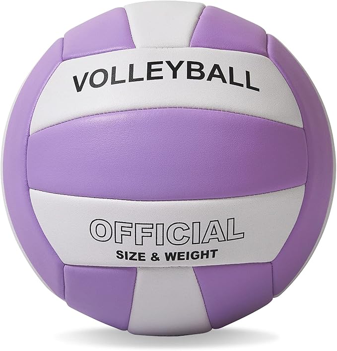 EVZOM Super Soft Volleyball Beach Volleyball Official Size 5 for Outdoor/Indoor/Pool/Gym/Training Premium Volleyballs Equipment Durability Stability Sports Ball