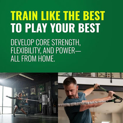 GolfForever Swing Trainer Plus – Golf Fitness & Training System for Strength, Flexibility & Swing Power – Includes 1-Year Membership & Premium Training Bar for Golf-Specific Workouts