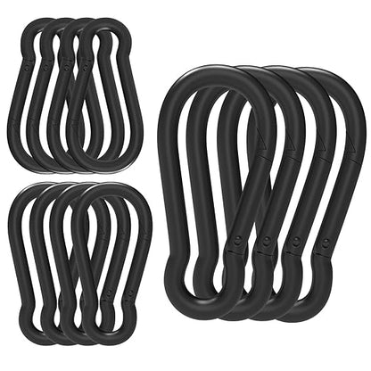 25PCS 4" Hevy Duty Carabiner Clips,M10 Spring Snap Hooks Large Carabiners Galvanized Steel Qiuck Link Clip 770LBS Holding Capacity Keychain Buckle for Outdoor Hiking Camping hammocks Dog leashes