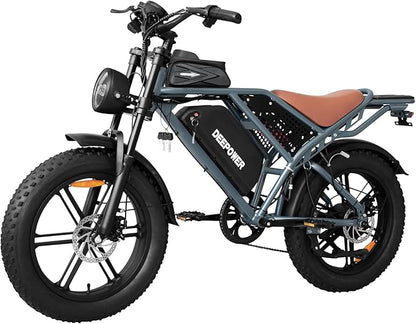 Electric Bike for Adults,1500w Peak Motor Ebike,Max 93Miles 30MPH.48V20AH/35AH/60AH Battery,20" Electric Commuter Bikewith 7-Speed and FrontSuspension,Adults Electric Bike for Mountains, Snow, Sand