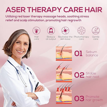 Laser Hair Growth Comb, Laser Comb Laser Hair Growth Device Electric Scalp Massager for Hair Growth,Stimulates Hair Growth Comb Brush Thinning Hair Treatment Laser Therapy Comb