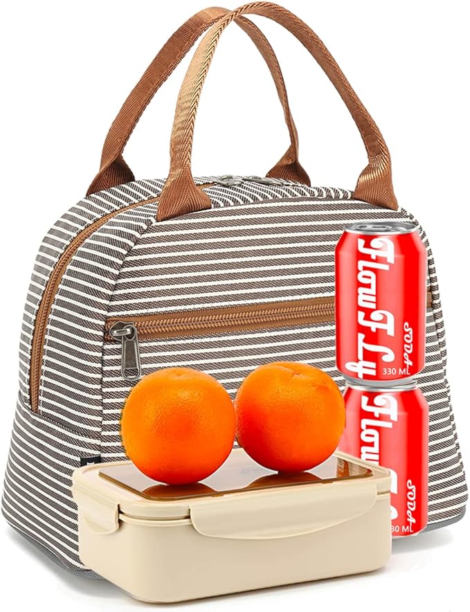 FlowFly Insulated Lunch Cooler Bag - Tote Bag Organizer for Women/Men, Coffee