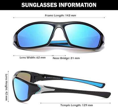 FAGUMA Sports Polarized Sunglasses For Men Cycling Driving Fishing UV400 Protection