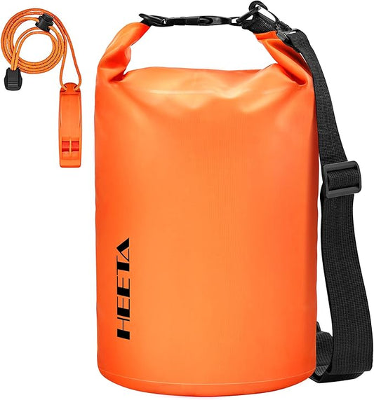 HEETA Waterproof Dry Bag for Women Men(Upgraded Version) 5L/10L/20L/30L/40L Roll Top Lightweight Dry Storage Bag Backpack with Emergency Whistle for Travel, Swimming, Boating, Kayaking, Camping, Beach