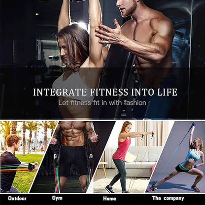 180lb Pilates Bar Kit with Resistance Band(6 x Bands),6 Level