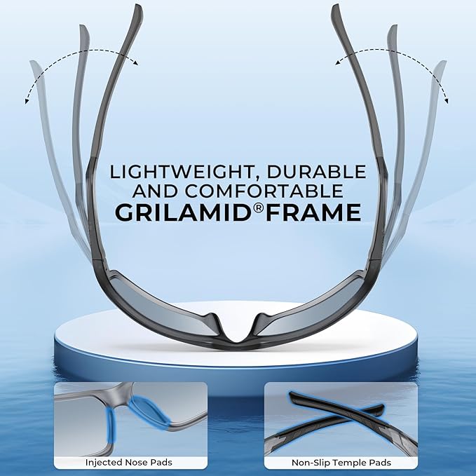 KastKing Chippewa Polarized Fishing Sunglasses, UV400 Protection Full Wrap Frame Sports Cycling Sunglasses, 1.0mm TAC Lenses