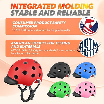 Kids Bike Helmet for 5-8-14 Kids Skateboard Helmet Boys Girls Child Youth Adjustable Lightweight Ventilation and Multi-Sports Scooter Cycling Roller Balance Bike