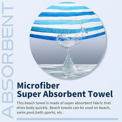2 Pack Lightweight Thin Beach Towel Oversized 71"x32"
