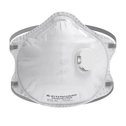 Kleenguard™ 3300 Series N95 Particulate Respirator (54626), RA3315V Molded Cup Style, NIOSH-Approved, Exhalation Valve, Regular Fit, White (10 Respirators/Box)