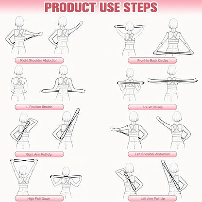 Resistance Bands, Figure 8 Exercise Bands for Women Men, Arm Back Elastic Rope for Glutes,Back,Fullbody Yoga Pulling Rope, Gift for Sports Lover/Beginner (25 lbs)