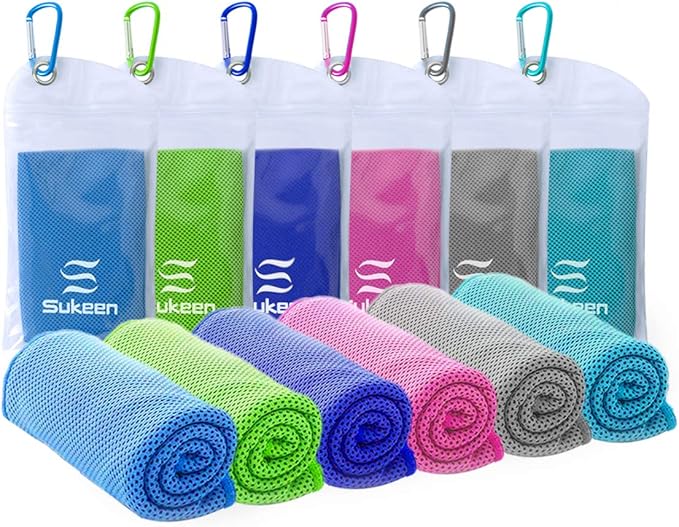 Sukeen Cooling Towel (40"x12"),Ice Towel,Soft Breathable Chilly Towel,Microfiber Towel for Yoga,Sport,Running,Gym,Workout,Camping,Fitness,Workout & More Activities