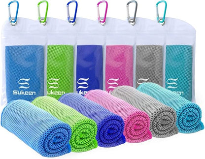 Sukeen Cooling Towel (40"x12"),Ice Towel,Soft Breathable Chilly Towel,Microfiber Towel for Yoga,Sport,Running,Gym,Workout,Camping,Fitness,Workout & More Activities