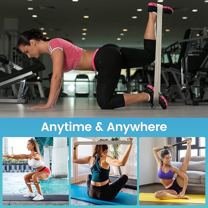 Resistance Bands for Working Out Exercise Loop Bands Workout Bands Set for Men Women Body Stretching, Crossfit Training, Home Workout, Physical Therapy, Booty Legs, Set of 5