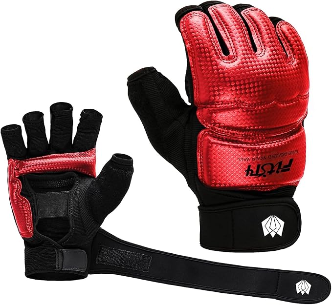 FitsT4 Sports Half Mitts MMA UFC Training Boxing Punch Bag Martial Arts Gloves