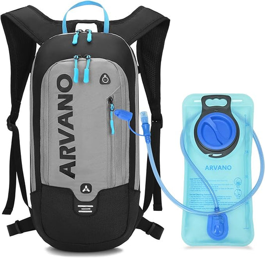 Hydration Backpack, Lightweight Hydration Pack with 2L Water Bladder, 6L Water Backpack for Men Women Cycling, Hiking, Mountain Biking, Skiing