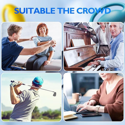 FitBeast Hand Exercise Balls - 3 Resistance Levels Stress Balls for Adults, Squeeze Balls for Hand Therapy, Rehabilitation, Arthritis, Muscle Building