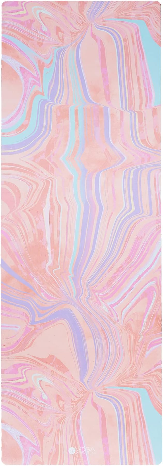 YOGA DESIGN LAB | The Combo Yoga Mat | 2-in-1 Mat+Towel | Eco Luxury | Ideal for Hot Yoga, Power, Bikram, Ashtanga, Sweat | Studio Quality | Includes Carrying Strap!