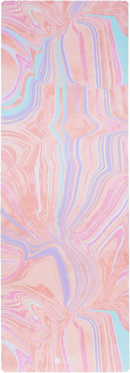 YOGA DESIGN LAB | The Combo Yoga Mat | 2-in-1 Mat+Towel | Eco Luxury | Ideal for Hot Yoga, Power, Bikram, Ashtanga, Sweat | Studio Quality | Includes Carrying Strap!