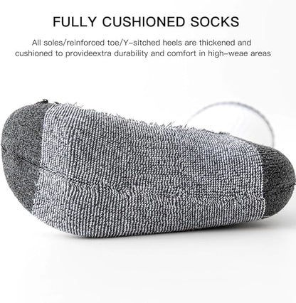 JOYNÉE 8 Pairs Mens Breathable Athletic Crew Socks Arch Support Cushioned Socks for Hiking Sports Running,Sock Size:10-13