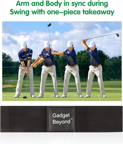 Gadget Beyond Golf Swing Training Aid, Swing Correcting Arm Band Golf arm Training aid Black, Golf Swing aids Training,Golf Swing Trainer