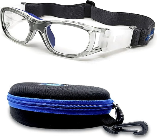BLUE CUT Safety Basketball Goggles For Kids for Outdoor Sports Activities Anti Fog Replaceable to Prescription Lenses
