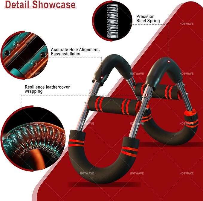 HOTWAVE Twister Arm Exerciser,Adjustable Spring Workout Bar, Forearm Triceps Chest Enhanced Exercise Strengthener,Portable Home Fitness Equipment