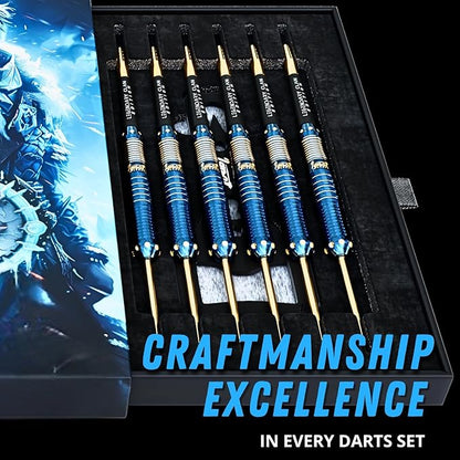IgnatGames Premium Steel Tip Darts – 3/6/12 Pack Brass Barrels with Aluminum Shafts, 16 GlideXPro Flight Set, Tool Kit & Giftable Case