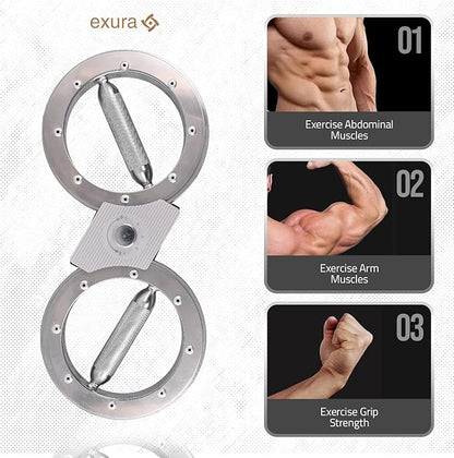 Exura Burn Machine Rotator 12 Pounds Adjustable Resistance With Gloves-Forearm Strength Trainer for Men&Women with 360 Degree Rotator Forearm Builder.
