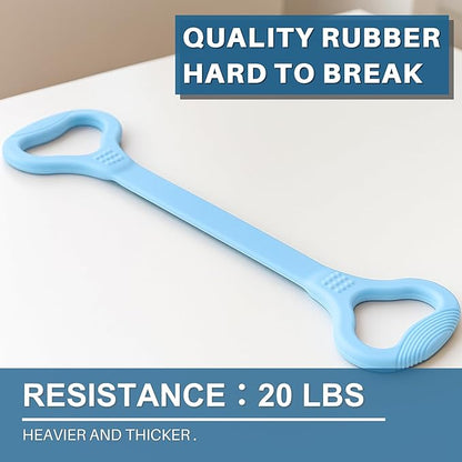 LEZER Figure 8 Resistance Band, Fitness Elastic Rope, Execrise Workout for Arm, Back, Chest and Shoulder, Yoga, Pilates, Stretching, Physical Therapy Equipment