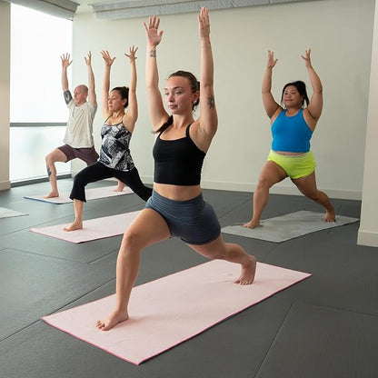 S&T INC. Yoga Mat Towel with Non-Slip Grip, Enhanced Silicone Grip, Soft and Absorbent for Gym, Pilates, and Hot Yoga Mat, 1 Pack, 24 inches x 72 inches, 340GSM, Grey