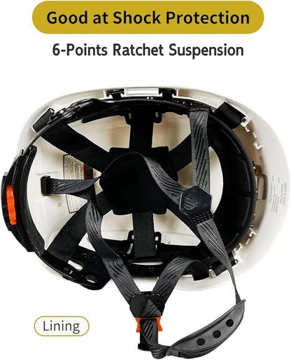 Forestry Safety Helmet with Build-in Visor Mesh Face Shield Ear Muffs 4 in 1 Chainsaw Safety Hard Hats