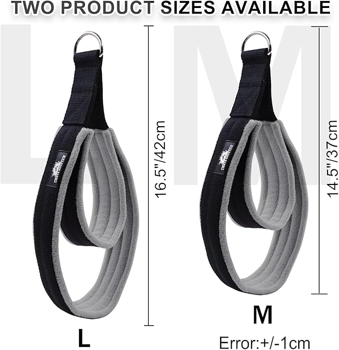 1 Pair Enhanced Pilates Double Loop Straps for Reformer, Thickened D-Ring Handle Straps, Yoga Exercise Accessories in 2 Lengths and Multicolor for Home Gym Workout