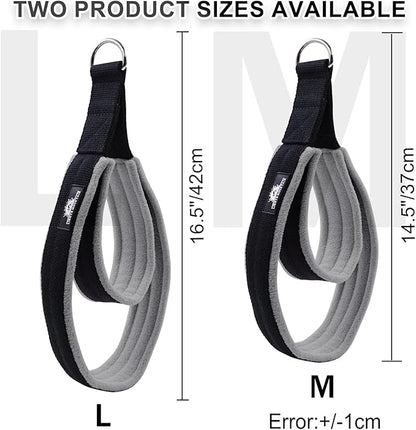 1 Pair Enhanced Pilates Double Loop Straps for Reformer, Thickened D-Ring Handle Straps, Yoga Exercise Accessories in 2 Lengths and Multicolor for Home Gym Workout