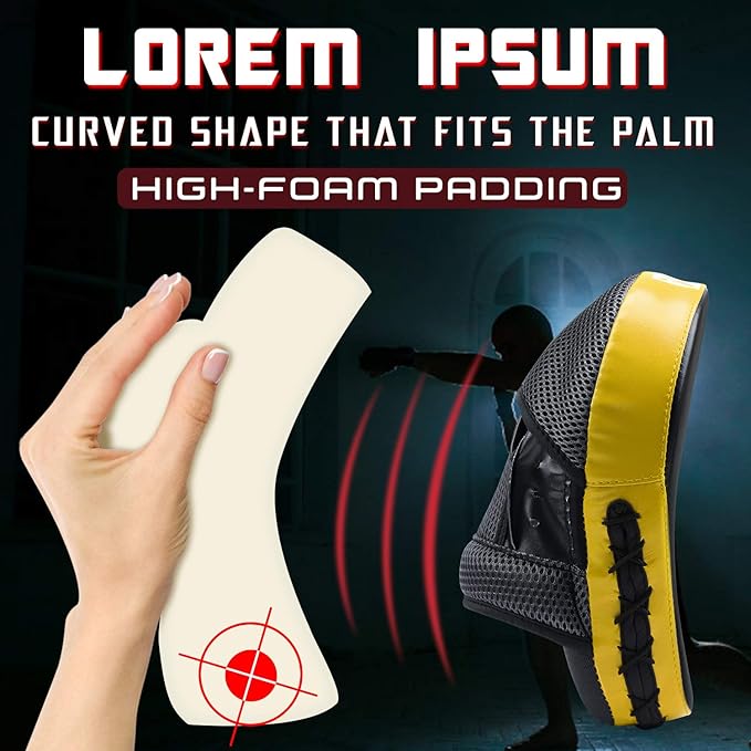 Boxing and MMA Punching Mitts - Hook & Jab Pads, Focus Punch Mitts, Target Focus Pads, and Kick Shield for Muay Thai Training