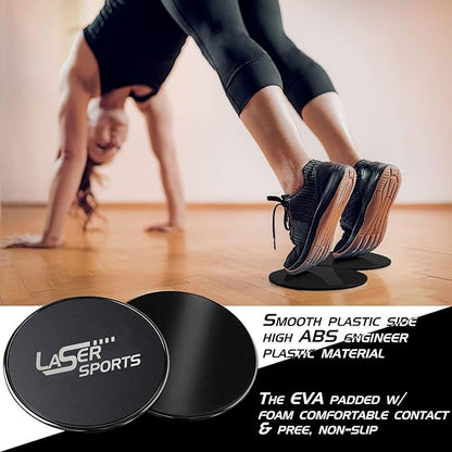 Laser Sports Dual Sided Exercise Gliding Disc - 4 Resistance