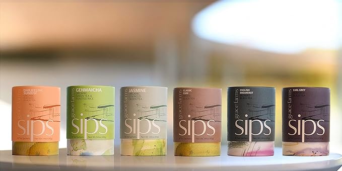 Grace Farms Organic Darjeeling Sunrise Black Tea, 16 Pyramid Sachets | Darjeeling & Orange | Fairtrade & Kosher |Gives Back 100% of Profits