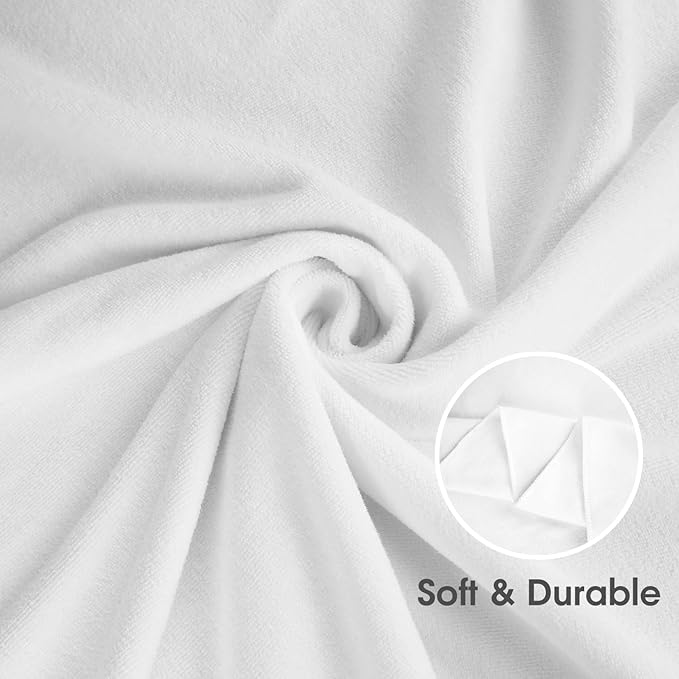 JML Microfiber Towels, Bath Towel Set - Extra Large, Soft, Absorbent, Fast Drying for Adult, Hair, Swimming, Fitness, Sport, Yoga, 4 Pack, 27" x 55", White