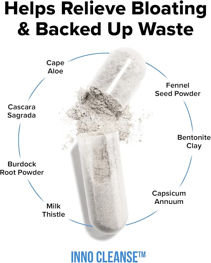 Inno Cleanse - Waist Trimming Complex | Digestive System Support & Aid | Reduced Bloating | Improves Energy Levels | Gluten Free, Vegan Friendly