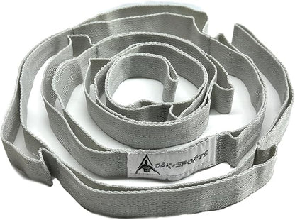 Stretching Strap Yoga Strap with Loops, Stretch Straps for Physical Therapy, Non-Elastic Exercise Strap for Pilates, Dance and Gymnastics with Workout Guide