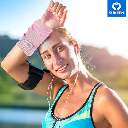 Sukeen 4 Pack Cooling Towel (40"x12") for Sweat, Quick-Drying Neck Cooling Wraps, Soft & Breathable Chilly Sports Towel for Yoga, Sport, Running, Workout, Cooking, Microfiber