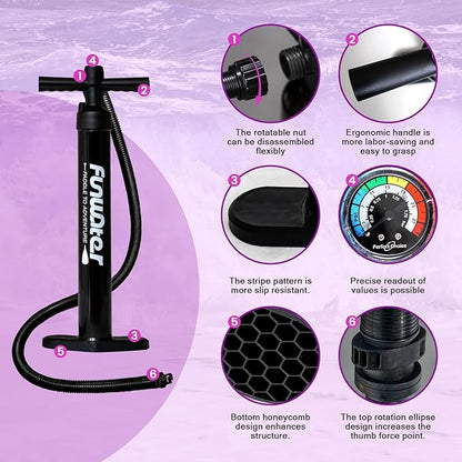 FunWater Inflatable Ultra-Light Stand Up Paddle Board for All Skill Levels with Premium SUP Paddleboard Accessories,Non-Slip Comfort Deck for Youth & Adults