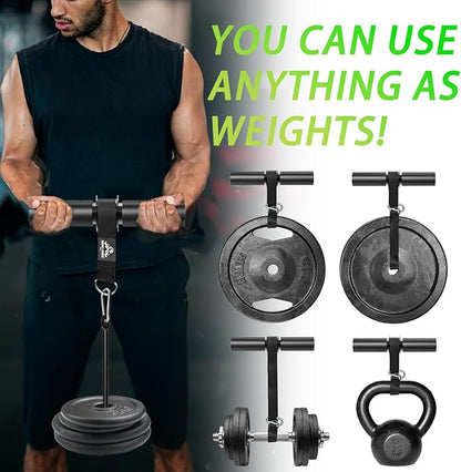 Forearm Strengthener Roller with Loading Pin and Thick Foam Grip – Multi-Functional Wrist Roller & Arm Blaster for Forearm, Wrist, and Grip Strength Training