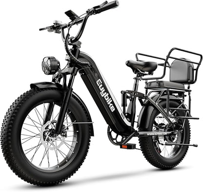1500W Electric Bike for Adults,48V 20/60Ah Removable Battery Max Range 80Miles & 30MPH Electric Bicycle,20''×4" Fat Tire Ebike,Adult Electric Bicycles for Commute Beach Snow,E-Bike UL Certified