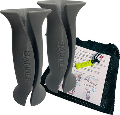 Bandle™ - True Ergonomic Handles for Resistance Bands | Unleash The Full Potential of Pain-Free, Full-Body Workouts | Durable & Comfortable for High-Intensity Training (2 Handles)