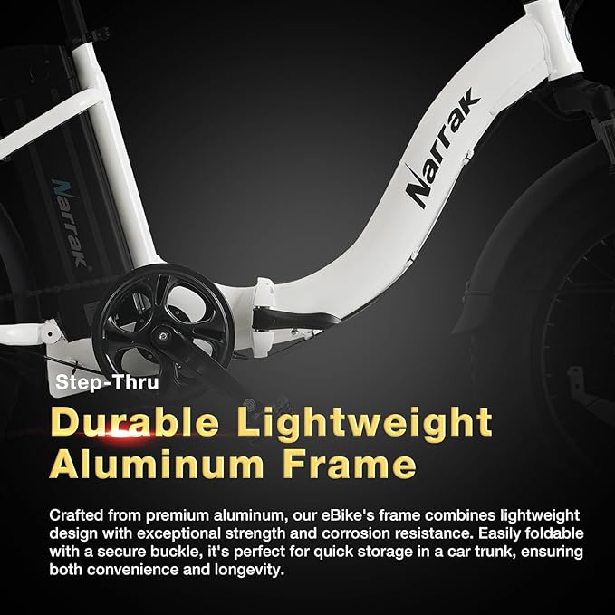 Fat Tire Folding Electric Bike, 48V & 624Wh Lithium Removable Battery, Peak 1100W Brushless Motor, Max Speed 28Mph, M5 Large LCD Display, Suspension, Step-Over/Thru Frame