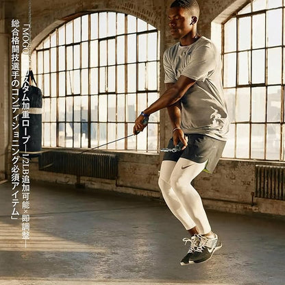 Weighted Jump Rope for Men Women -Interchangeable 1/5lb 1/4lb 1/2lb Heavy jump ropes - 360 Degree Spin - Length Adjustable,Ergonomics Leather Grip Skipping Rope for Fitness Weight Loss & More