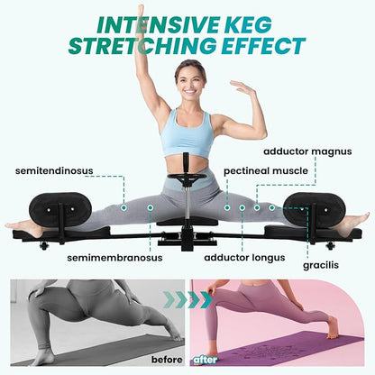 330lbs Leg Stretcher Machine – 240° Hip Stretch for Enhanced Flexibility in Ballet, Dance, Yoga, Gymnastics & Fitness Training