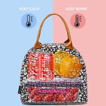 FlowFly Insulated Lunch Cooler Bag - Tote Bag Organizer for Women/Men, Cow