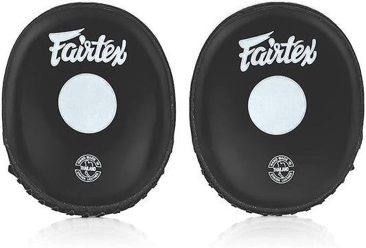 Fairtex FMV15 Muay Thai Boxing Focus Punch Mitts | Premium Syntek Leather Boxing Mitts-Lightweight & Durable Microfiber | Curved Design for Precision, Shock Absorbent & Enhanced Accuracy
