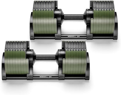 NÜOBELL® Adjustable Dumbbell Set, 5-50 LB or 5-80 LB, Easy Twist 2024-25 Model, All-In-One Weights Set (Pair) for Home, Original Manufacturer